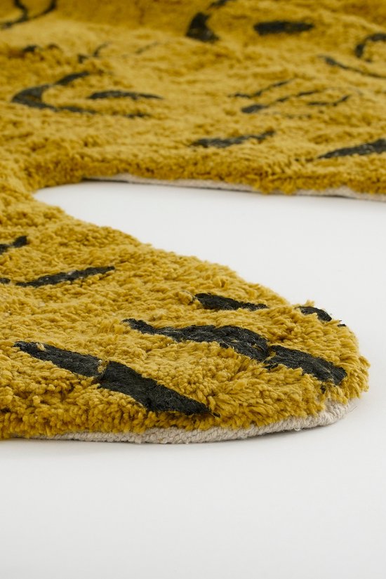 In The Mood Collection Kinderteppich Tiger – Baumwolle – 180 x 120 cm – Gelb