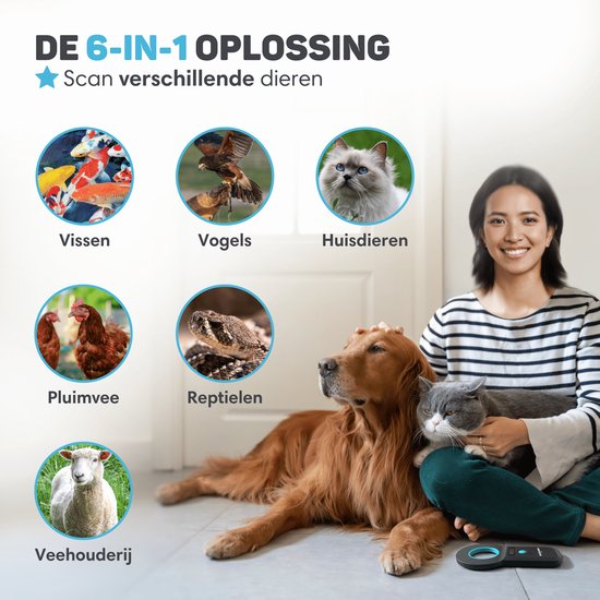 Vulpes Goods® Pets Chip-Lesegerät - Für alle Tiere und Heimtiere - Inkl. Reisetasche - PRO Version