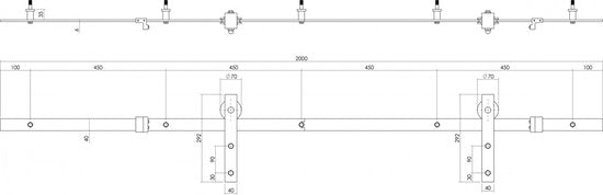 Intersteel Schiebetürsystem Basic mattschwarz