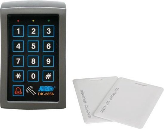 EtiamPro Tastatur, digital, mit Kartenleser, wetterfestes Design, für Unterputzmontage, umfassende Zutrittskontrolle mit PIN- und EM-Karten, programmierbare Funktionen, spritzwassergeschützt, ideal für sichere Türsicherungen und Alarmanlagen