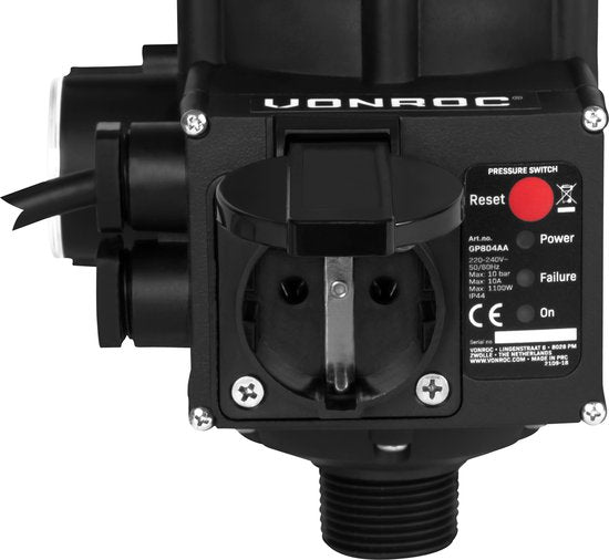 VONROC Druckschalter/elektronischer Druckschalter - Plug & Play - Universal - Max. 1100W