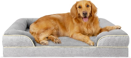 Orthopädisches Hundekissen XL - Orthopädischer Hundekorb - Bett - Bank - Waschbar - Hundebett - Panier Chien - Grau - Dutchwide