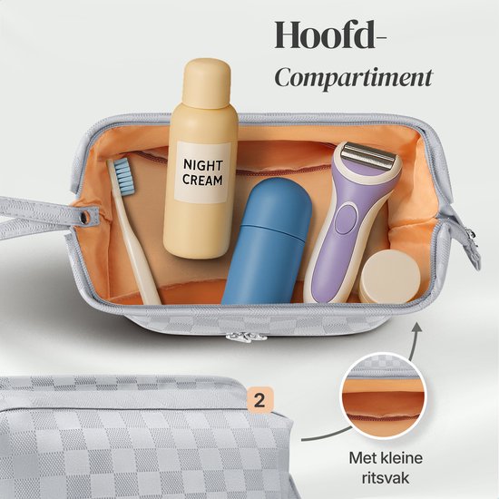 Skycases Travel Essentials - Kulturtasche und Make-up-Organizer - wasserdicht und kompakt - geeignet für Reisen und den täglichen Gebrauch - Unisex - Silber