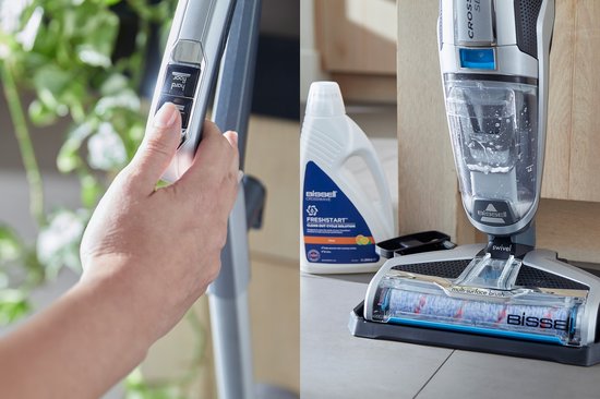 BISSELL Crosswave C3 Select Stabstaubsauger mit Wischfunktion - Schnurgebundener Bodenreiniger - 3 in 1 Saugen, Wischen & Trocknen - Mehrflächensauger - Reinigungsmaschine für Teppich, Fliesen & Holzböden - Leistungsstarker 560W Motor - 3551N
