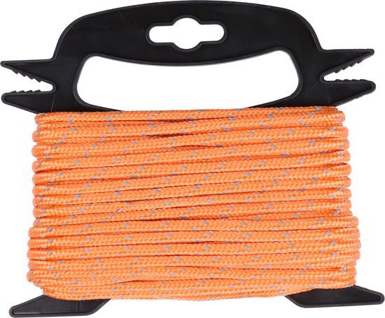 BLACK+DECKER Zurrgurt mit Oproller 20 Meter - Inkl. Zurrgurt Oproller - Zurrgurt - Transportseil - Elastisches Seil - mit reflektierenden Teilen - Transportmanagement - Nylon/ Kunststoff - Orange/Schwarz