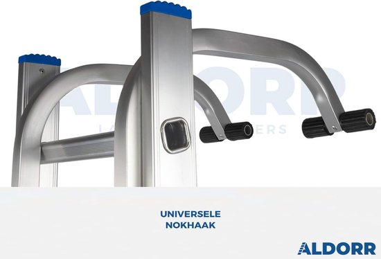 ALDORR Aluminium-Firsthaken mit Rollen – für alle Leitern geeignet