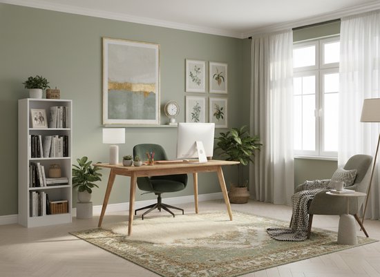VDD - Abteilschrank - Abteilschrank offen - Wandschrank - Abteilschrank weiß - Bücherregal - Bücherregal weiß - Wandschrank - Abteilschrank - 50x30x130 cm - Weiß