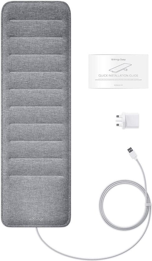 Withings Sleep Analyzer – Erkennung von Schlafapnoe – Schnarcherkennung – Schlafanalyse – Herzfrequenzmessung