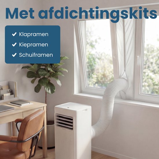 Auronic Mobile Air Conditioner - 7.000 BTU - 3-in-1 - Klimaanlage mit 2 Fensterdichtungs-Kits - Ventilator - Luftentfeuchter - kühlt bis zu 20m² - Weiß