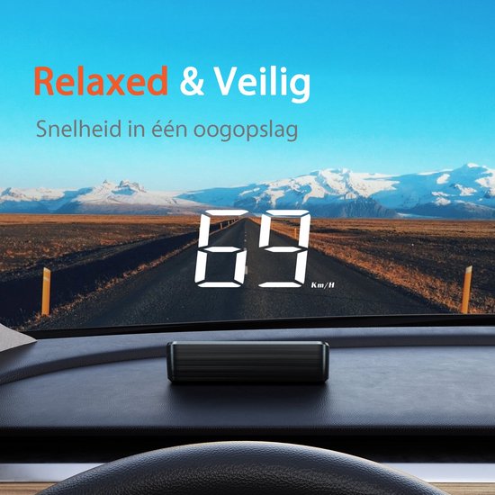 Tech Essentials Automatic - GPS Geschwindigkeitsmesser Auto HUD - USB-C - Weiß - Head Up Displays - Plug and Play