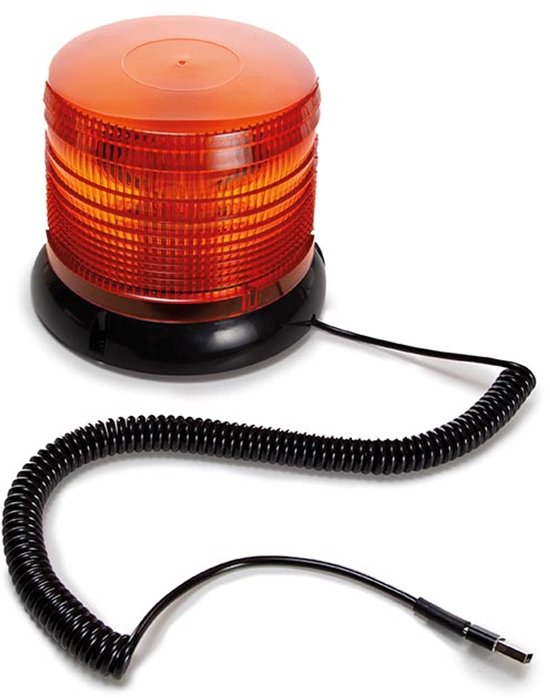 Perel Orange LED-Taschenlampe, inklusive USB-C Kabel und USB-C zu USB-A Konverter, mit Schraub-, Magnet- und Saugnapfbefestigung