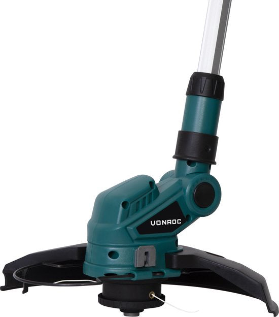 VONROC Rasentrimmer 20V - VPower 20V - 250mm - Doppelspule (2x4m) - Teleskopstange - Ohne Akku & Ladegerät