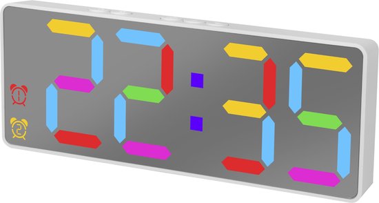 Nuvance Digitaler Wecker - Digitaluhr - Wecker für Kinder & Erwachsene - Reisewecker - Schlafzimmer - Led Wecker Digital