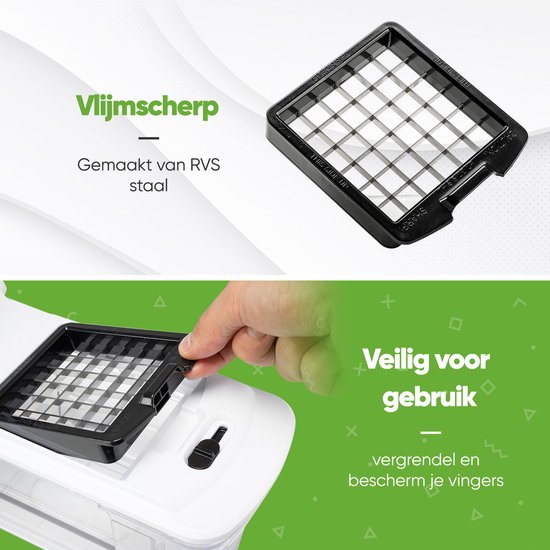 Stosh Mandoline - Gemüseschneider - Zwiebelschneider - Spiralschneider - 7-teilig - Weiß - BPA-frei