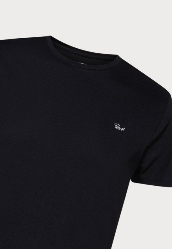 Petrol Industries Herren-T-Shirts 3er-Pack – Rundhalsausschnitt – Baumwolle – Regular Fit – T-Shirt-Set mit kurzen Ärmeln – 3er-Pack – Schwarz – Größe XL