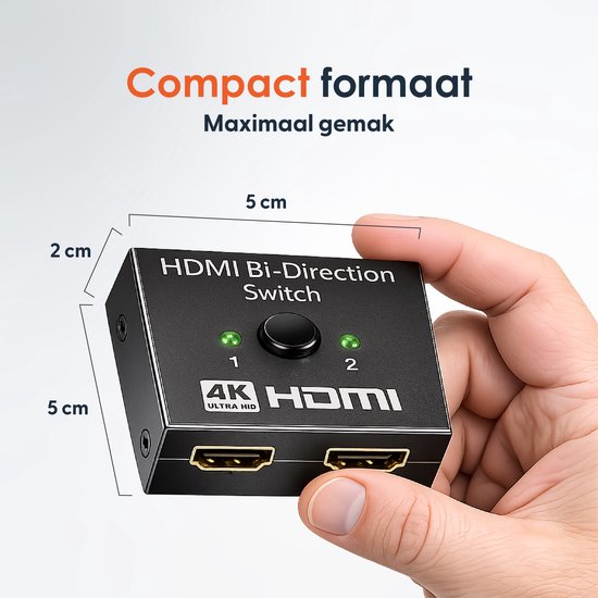 Skoov HDMI Switch 2 in 1 out - Plug & Play - Dolby / 3D - Splitter - 4K - 60HZ - Premium - Universal - Game - TV - Extender - Zubehör