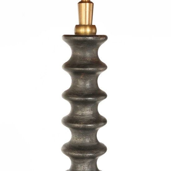 Anne Lighting Tischlampe „Bois“ – schwarz – Holz – 27 cm – E27-Fassung – 3677ZW