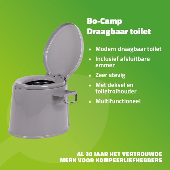 Bo-Camp - Tragbare Toilette - 7 Liter