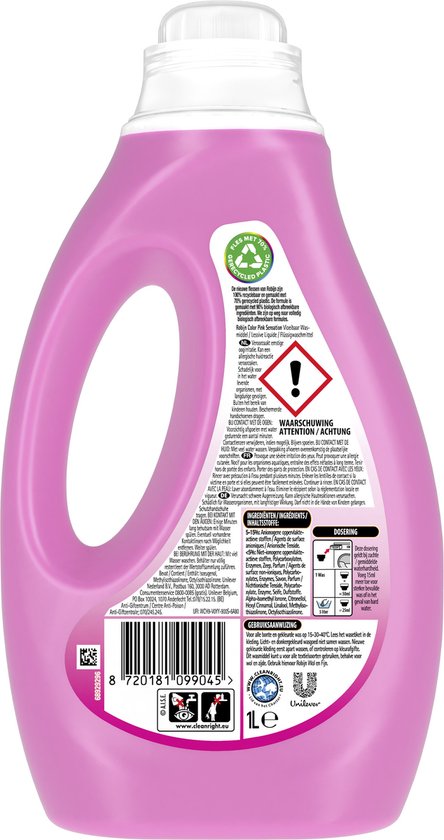 Robijn Color Pink Sensation Flüssigwaschmittel 20 Waschgänge