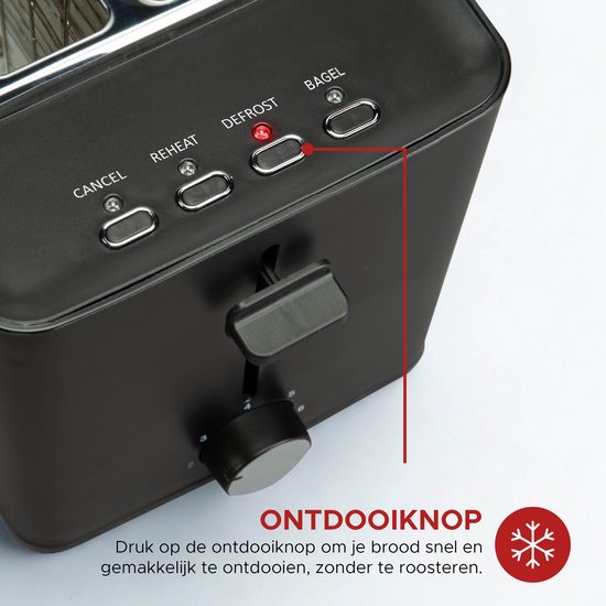 Bourgini Tosti-Toaster mit Bagel-Funktion – Toaster mit Toastklammern – Schwarz – matte Oberfläche – extra breiter Schlitz für 2 Tostis