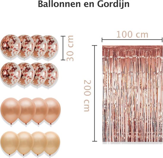 Happy Goods Bride to Be Dekorationen - Ballons & Zubehör - 38 Stück - Bachelorette Party Woman - Bride to Be Schärpe - Team Bride - Bachelorette Party - Slingers