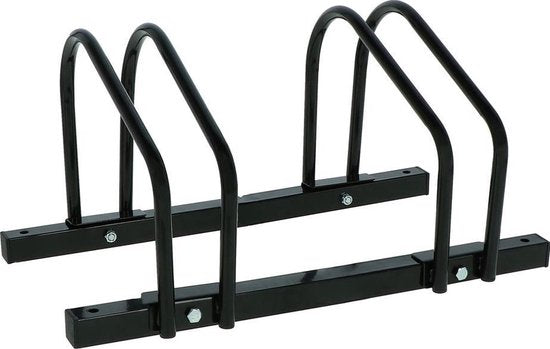 Ceruzo Fahrradträger für 2 Fahrräder - 67.5x33x26 cm - Für E-Bike - MTB - Wand- und Bodenmontage - Schwarz