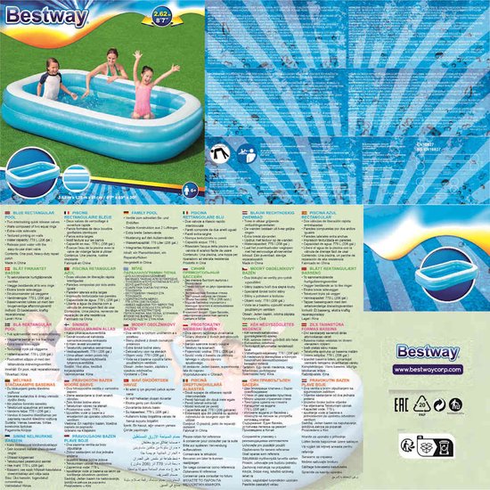 Bestway - Aufblasbarer Pool - 262x175x51 cm - 778L
