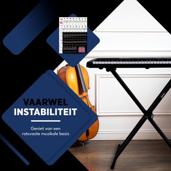 Finesse Keyboardständer - Verstellbar - Stativ - Klavierständer - Keyboardständer