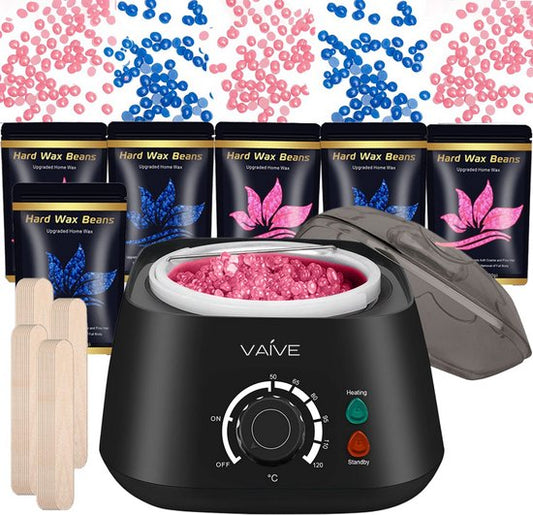 VAIVE Professional Wax Device - Wax Beans Heater - Haarentfernungsset - Heizung - Inklusive Hartwachsbohnen und Spateln