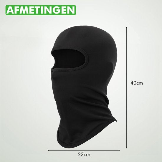 Travelhawk Balaclava - Helmmütze - Motorrad/Roller Sturmhaube - Schwarz