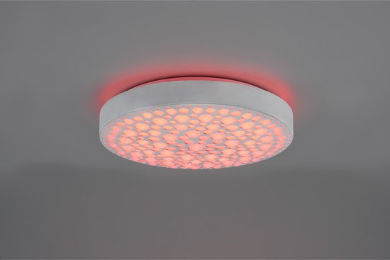 Reality - LED-Deckenleuchte - Deckenleuchte - 22W - Einstellbare Farbe - RGB - Fernbedienung - Dimmbar - Rund - Weiß - Kunststoff