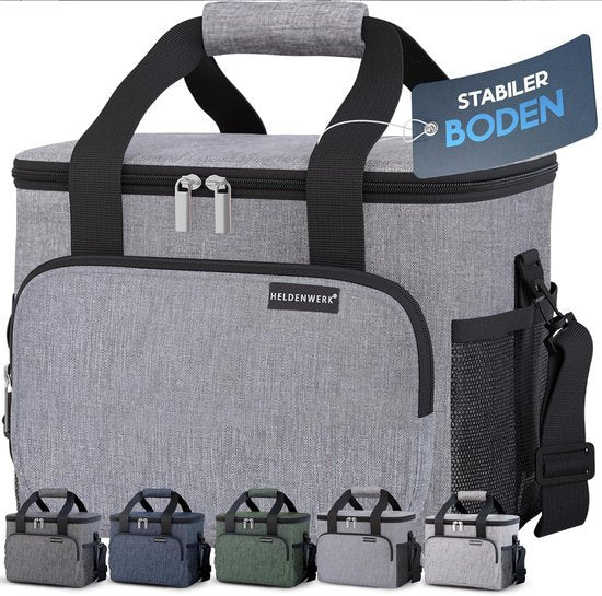 Kühltasche für Speisen und Getränke - isolierte Thermotasche auslaufsicher und wasserdicht - Frühstückstasche, Picknick-Lunch-Tasche, Thermotasche, hellgrau