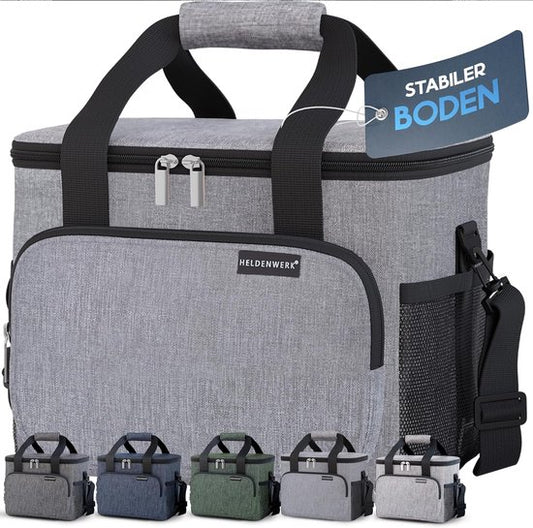 Kühltasche für Speisen und Getränke - isolierte Thermotasche auslaufsicher und wasserdicht - Frühstückstasche, Picknick-Lunch-Tasche, Thermotasche, hellgrau