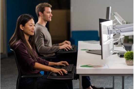 Kensington SmartFit One-Touch Dual Monitor Arm - Für 2 Bildschirme - Höhenverstellbar - Für 13 - 32" & bis zu 9 KG - Grau