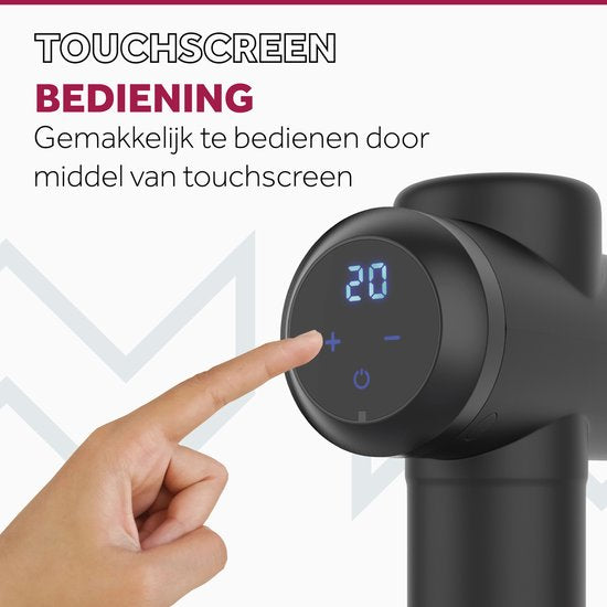Northwall Massage Gun Professional Prime - Massagepistole mit Etui und 7 Aufsätzen, einschließlich Eichenmassagekopf - Leistungsstarkes und kabelloses Sport- und Entspannungsmassagegerät