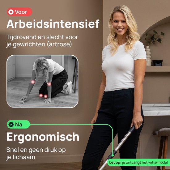 Skrub Elektrische Reinigungsbürste - Schrubber mit Griff für das Badezimmer - 8 Aufsätze