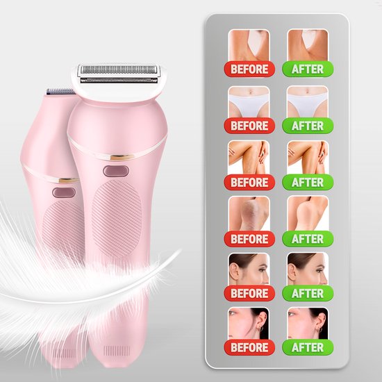 Sansbeauté® 7 in 1 Ladyshave für Frauen - Gesicht - Achseln - Beine - Epilierer - Trimmer für Frauen & Damen - Bikini-Trimmer Damen - Rasierer Frau
