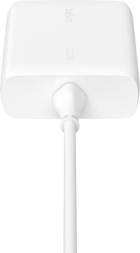 Belkin BoostCharge Pro 200W 4-Port USB-C GaN Schnellladegerät mit Power Delivery 3.1, inkl. 1,5m Kabel
