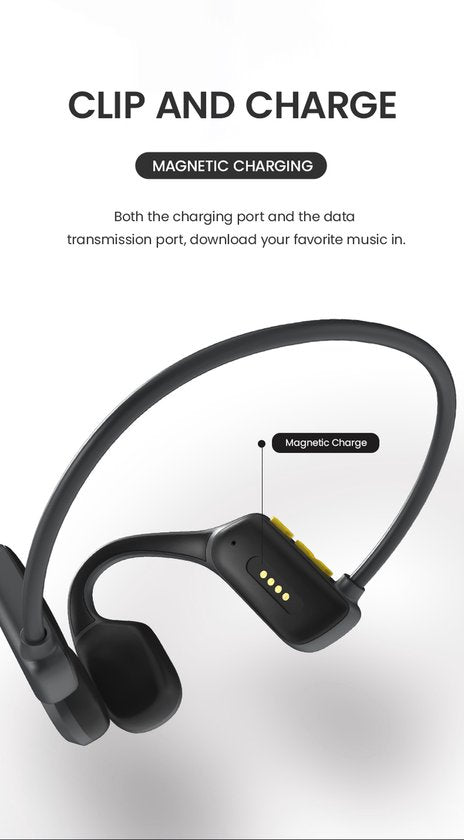 OPENAIR Bone x2 - Wasserdichte Schwimm-Kopfhörer mit MP3-Player 32GB & Bluetooth 5.2 - Knochenleitungs-Sport-Kopfhörer - IPX8 wasserdicht - kabelloses Schwimm-Headset für Schwimmen, Laufen & Fitness