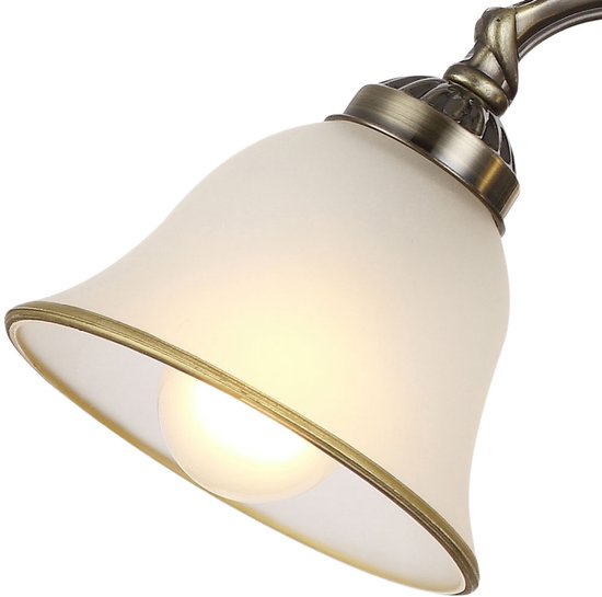 Kronleuchter Globo Odin LED - Klassisch - Messing mit mattiertem Glas 2