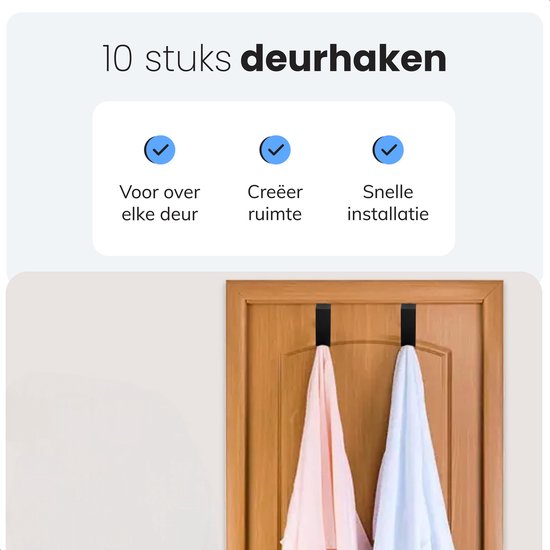 S Türhaken - Garderobenständer Edelstahl - 10 Stück - Haken - Garderobenständer - Kleiderbügel - Aufhängen - Aufhängen - Haken - Tür - Haken - Aufhänger - Über Tür - Handtuch Küche - Badezimmer - Aufhängen - Industriell - Metall - Kleidung - Haken - Schwa