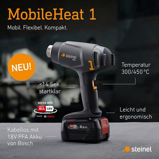 Steinel Akku-Heißluftgebläse MH 1