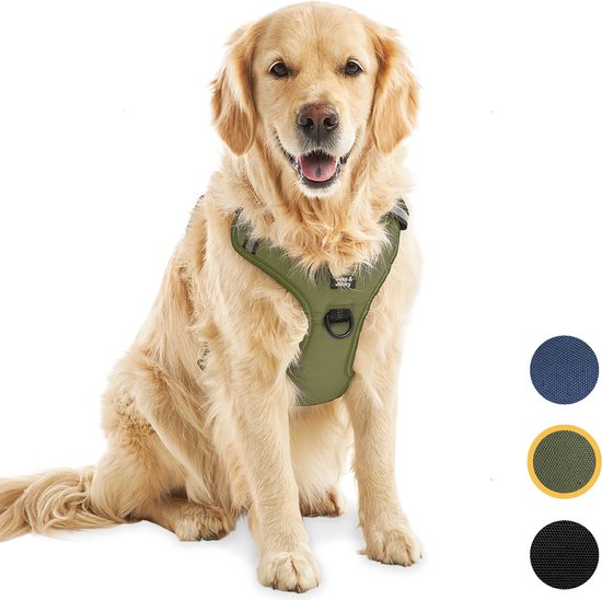 Jake und Jacky - Anti-Zieh-Hundegeschirr - Reflektierend - Größe XL - Grün