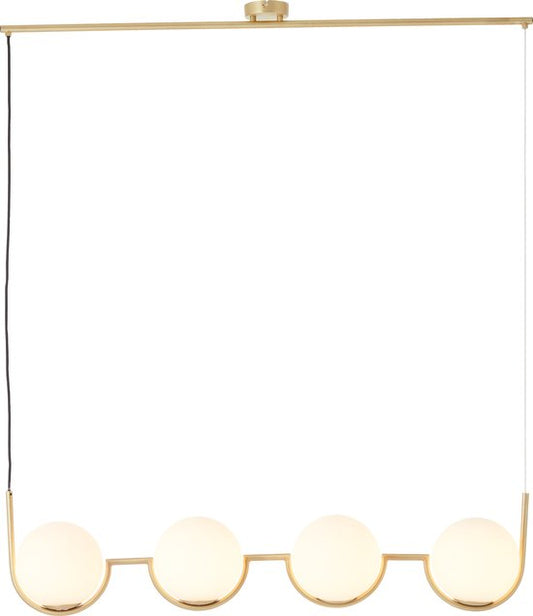 Brilliant Glint Hängeleuchte 4-flammig Holz/Messingglas/Metall 4x D45, E14, 40 W, Geeignet für Hängeleuchte (nicht im Lieferumfang enthalten)