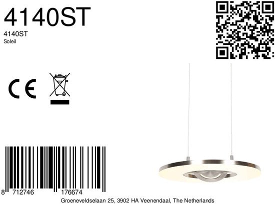 Steinhauer Exclusive - Hängeleuchte - Soleil - Stahl - Metall - Ø 32cm - LED - 4140ST