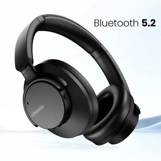 Urbanista Valencia Wireless Kopfhörer Over-Ear - Aktive Geräuschunterdrückung - 50h Akkulaufzeit - Schwarz