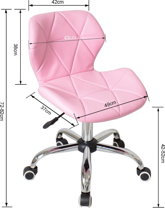 Bürostuhl modernes Design - Chefsessel - höhenverstellbar - rosa