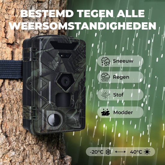 Denver Wildkamera mit Nachtsicht - 4K Ultra HD - 50MP - LCD Bildschirm - Wasserdicht - WCT8016