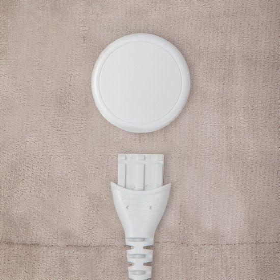 Inventum HB185T elektrische Heizdecke 180x130 cm - Einzeln - 4 Wärmestufen - Waschbar - Automatische Abschaltung - Fleece - Taupe
