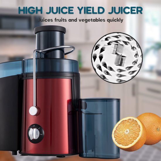 Fuegobird L811 schneller Entsafter - Power Juicer - Edelstahl - 400Watt - Rot